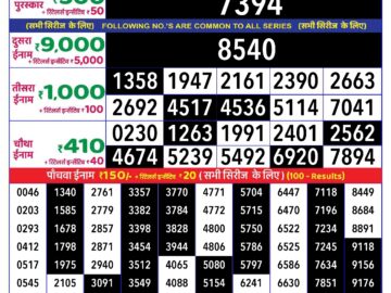 Lottery Result Today July 14, 2024