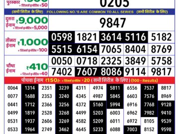 Lottery Result Today July 28, 2024