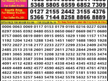 Lottery Result Today July 7, 2024