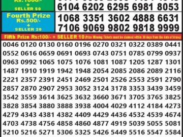 Lottery Result Today July 20, 2024