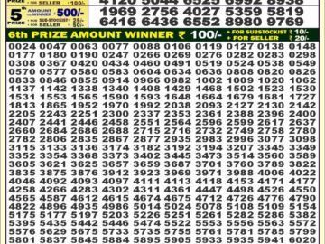 Lottery Result Today July 20, 2024