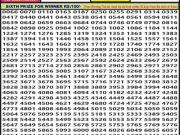 Lottery Result Today July 20, 2024