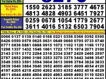 Lottery Result Today July 27, 2024