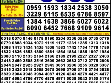 Lottery Result Today July 11, 2024