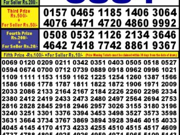 Lottery Result Today July 4, 2024