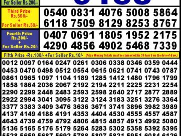 Lottery Result Today July 29, 2024