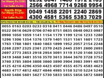 Lottery Result Today July 14, 2024