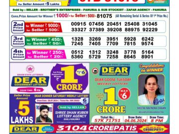 Lottery Result Today July 23, 2024