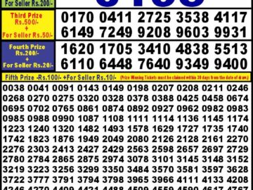 Lottery Result Today July 3, 2024