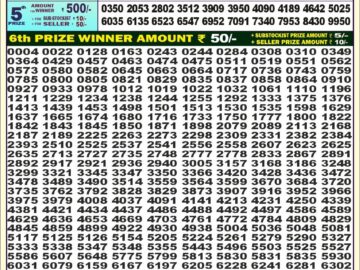 Lottery Result Today July 23, 2024