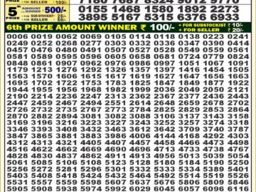 Lottery Result Today July 27, 2024