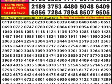 Lottery Result Today July 3, 2024