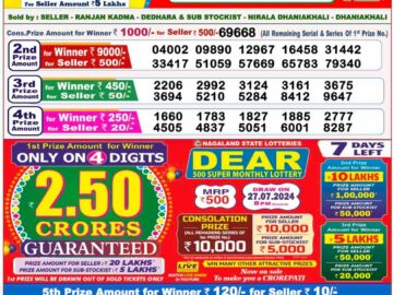 Lottery Result Today July 20, 2024