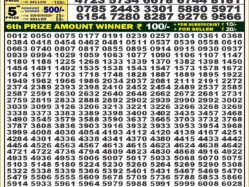 Lottery Result Today July 4, 2024