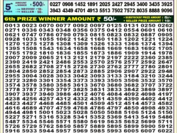 Lottery Result Today July 10, 2024