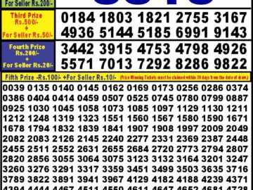 Lottery Result Today August 27, 2024