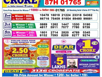 Lottery Result Today August 11, 2024