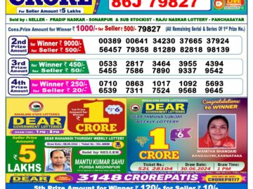 Lottery Result Today August 14, 2024