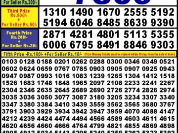 Lottery Result Today August 5, 2024