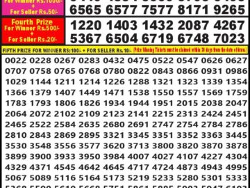 Lottery Result Today August 13, 2024