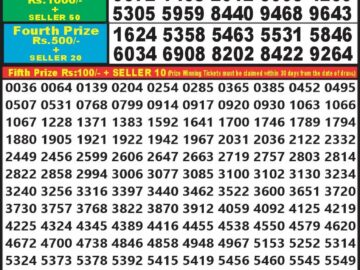 Lottery Result Today August 19, 2024