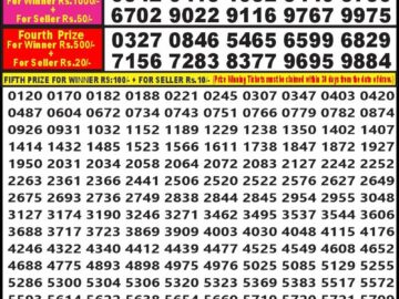 Lottery Result Today August 30, 2024