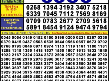 Lottery Result Today August 7, 2024