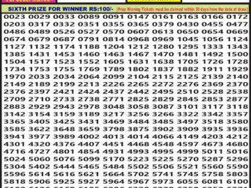 Lottery Result Today August 14, 2024