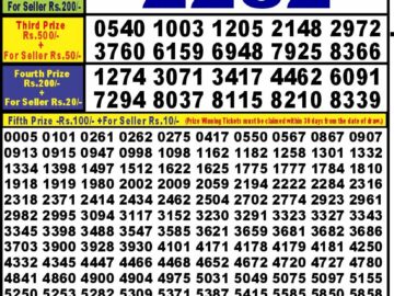 Lottery Result Today August 6, 2024