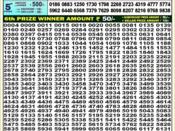 Lottery Result Today August 31, 2024