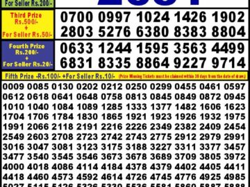 Lottery Result Today August 3, 2024