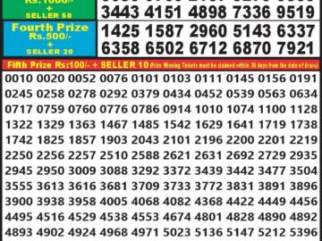 Lottery Result Today August 1, 2024