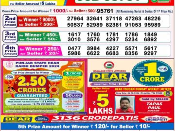 Lottery Result Today August 10, 2024