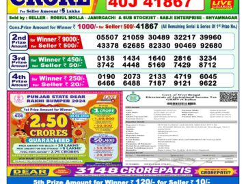 Lottery Result Today August 12, 2024