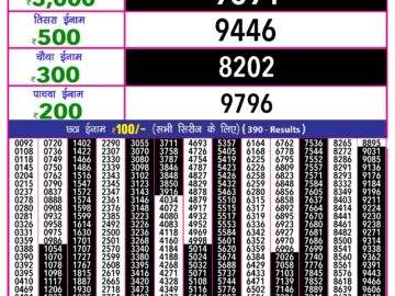 Lottery Result Today August 22, 2024