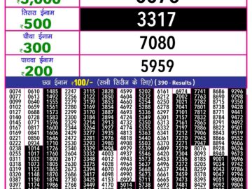 Lottery Result Today August 12, 2024