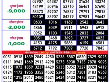 Lottery Result Today August 29, 2024