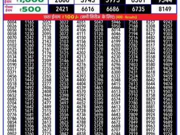 Lottery Result Today August 4, 2024