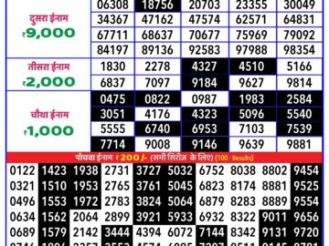 Lottery Result Today August 10, 2024