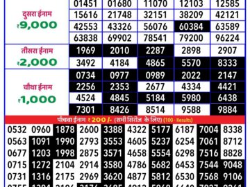 Lottery Result Today August 16, 2024