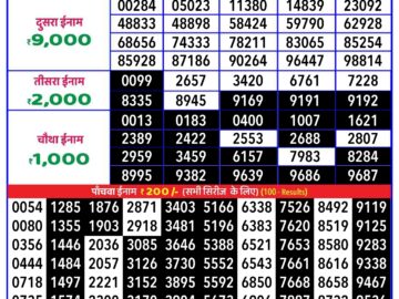 Lottery Result Today August 12, 2024