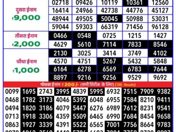 Lottery Result Today August 26, 2024