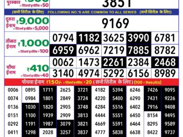 Lottery Result Today August 30, 2024