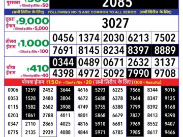 Lottery Result Today August 1, 2024