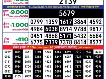 Lottery Result Today August 22, 2024