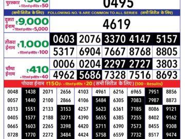 Lottery Result Today August 13, 2024