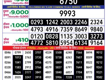 Lottery Result Today August 12, 2024