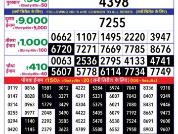 Lottery Result Today August 31, 2024