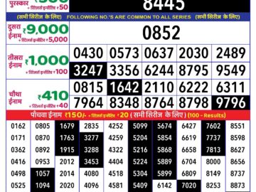 Lottery Result Today August 3, 2024