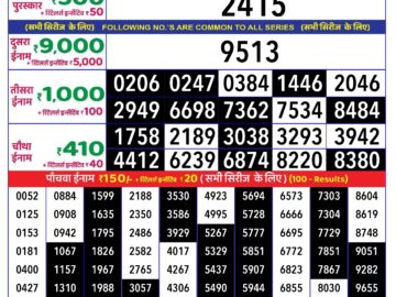 Lottery Result Today August 30, 2024